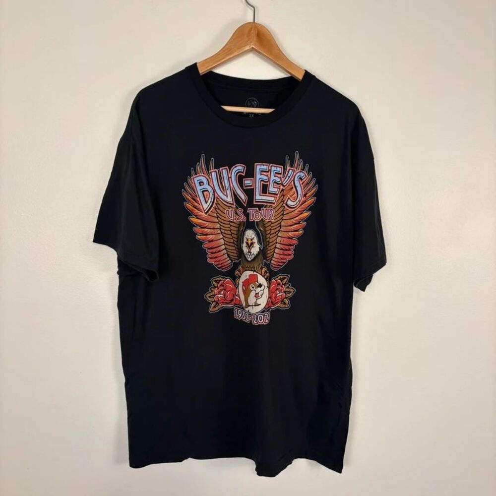 Buc-ee's Bucees Unisex 2X Tee T-Shirt Black U.S. Tour 1982-2023